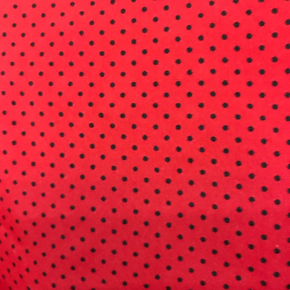 Vintage red button down blouse 80’s 70’s polka dot - Picture 5 of 9